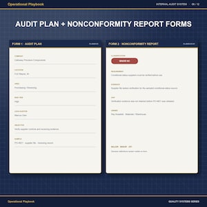 Internal Audit System Template | ISO 9001 Audit Program Tracker, Checklist Builder, Audit Plan, Report Forms & Training Deck image 6