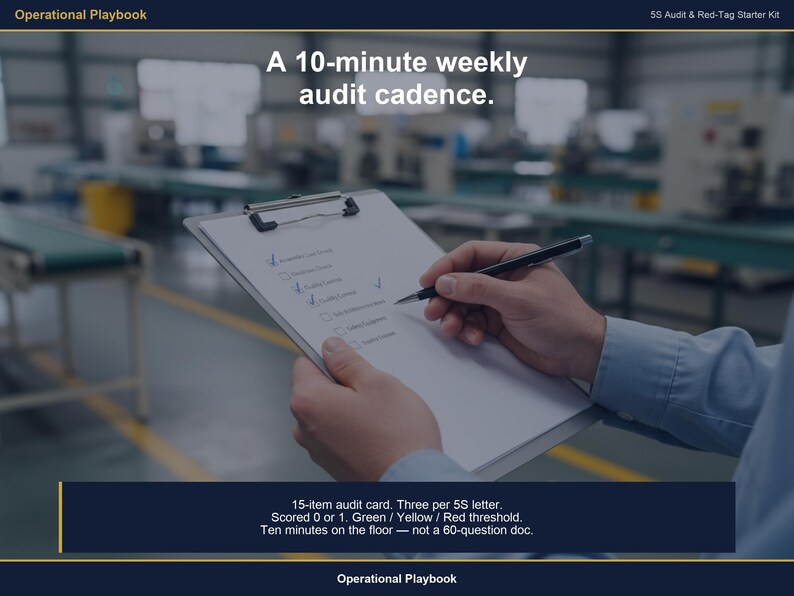 5S Audit Checklist Excel Template | 5S Checklist for Manufacturing with Scoring and Red Tag Log | Lean 5S Audit Template | Google Sheets image 3