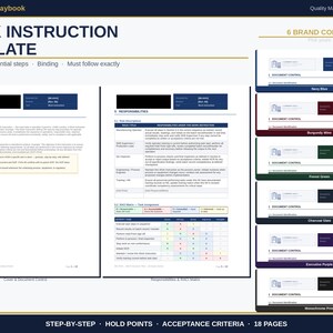 GMP Document Templates Word | Policy, Work Instruction and SOP Writing Templates | Training Roster | Fda 21 cfr 820 Iso 13485 | 6 Colors image 2
