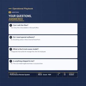 Employee Performance Review Template Excel | Employee Evaluation Form with Root Cause Model | Manufacturing Appraisal Kit, Training Deck image 12