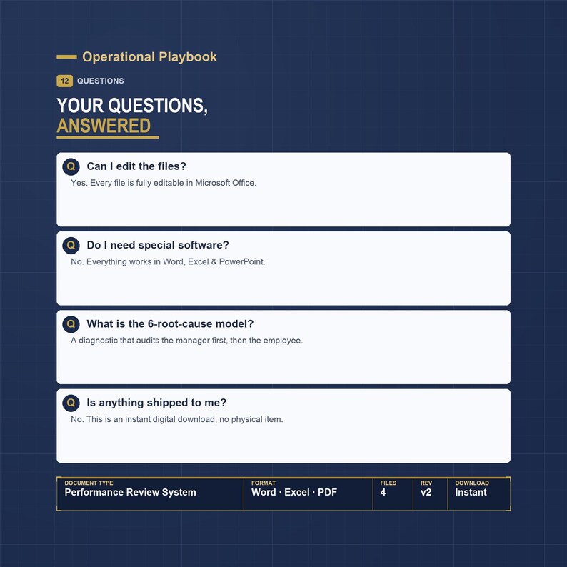 Employee Performance Review Template Excel | Employee Evaluation Form with Root Cause Model | Manufacturing Appraisal Kit, Training Deck image 12