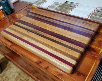 Asst.hardwoods cutting board  1 7/8 thick x 18"wide x 24" long