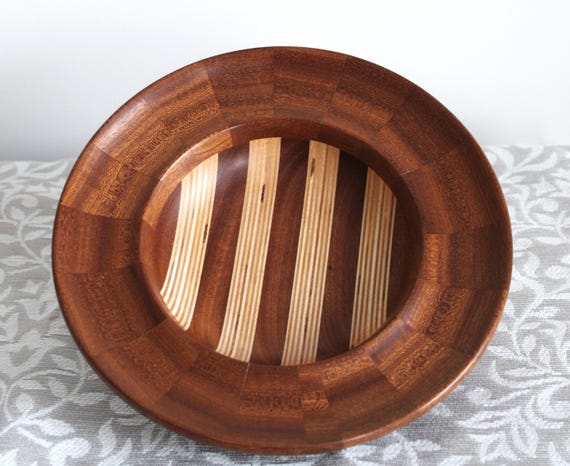 Sapele and Birch Striped Bowl