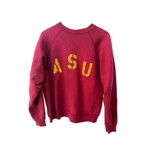 Sudadera vintage de los ASU Sun Devils de los 90, cuello redondo, con estampado de la Universidad Estatal de Arizona.