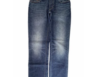 Vintage Hugo Boss Orange Ferry Jeans Mens 33x32 Blue Straight Leg Regular Denim Y2K