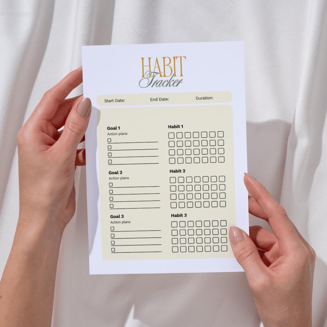 Fitness Habit Tracker PNG PDF Daily Workout Routine Log Gym Progress ...