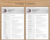 Resume Template Canva with Cover Letter, Minimalist Professional CV Template, 1 & 2 Page Resume Canva, Editable Resume with Photo