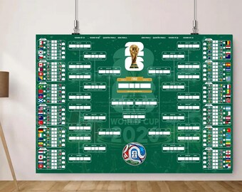 2026 World Soccer Tournament Schedule Poster, Soccer Bracket Wall Chart, Football Party Decor, Printable PDF Download
