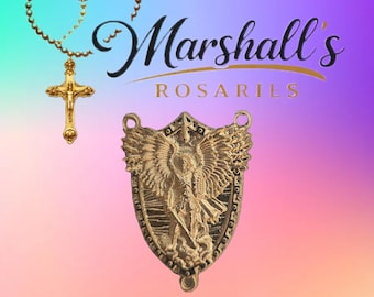 Groot rozenkransstuk met St. Michael-goudafwerking