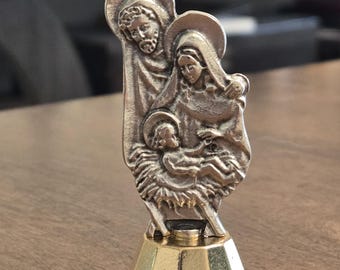 Holy Family 3 inch miniature adhesive statue.