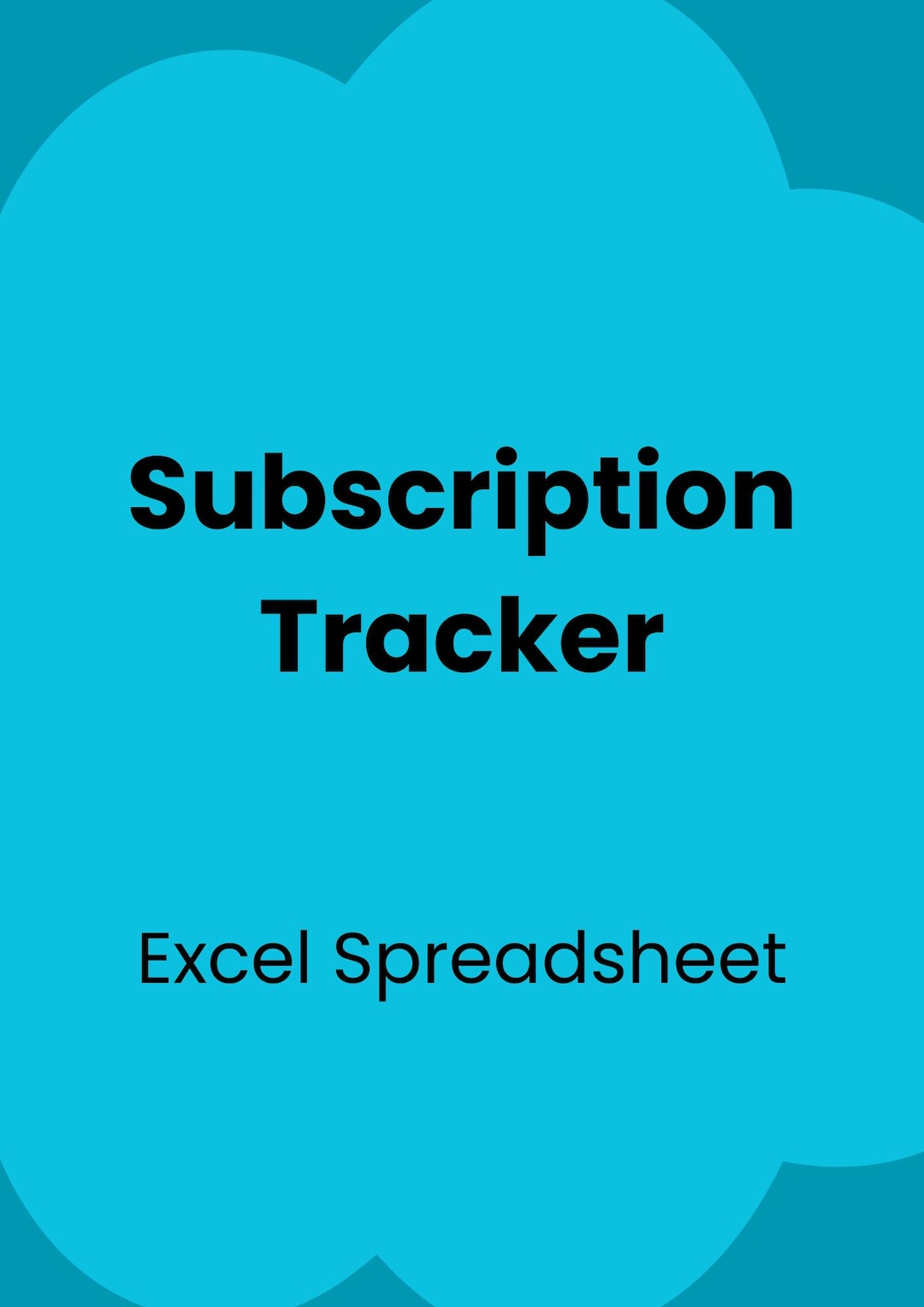 Subscription Tracker Excel Template | Simple Finance Budget Organizer ...
