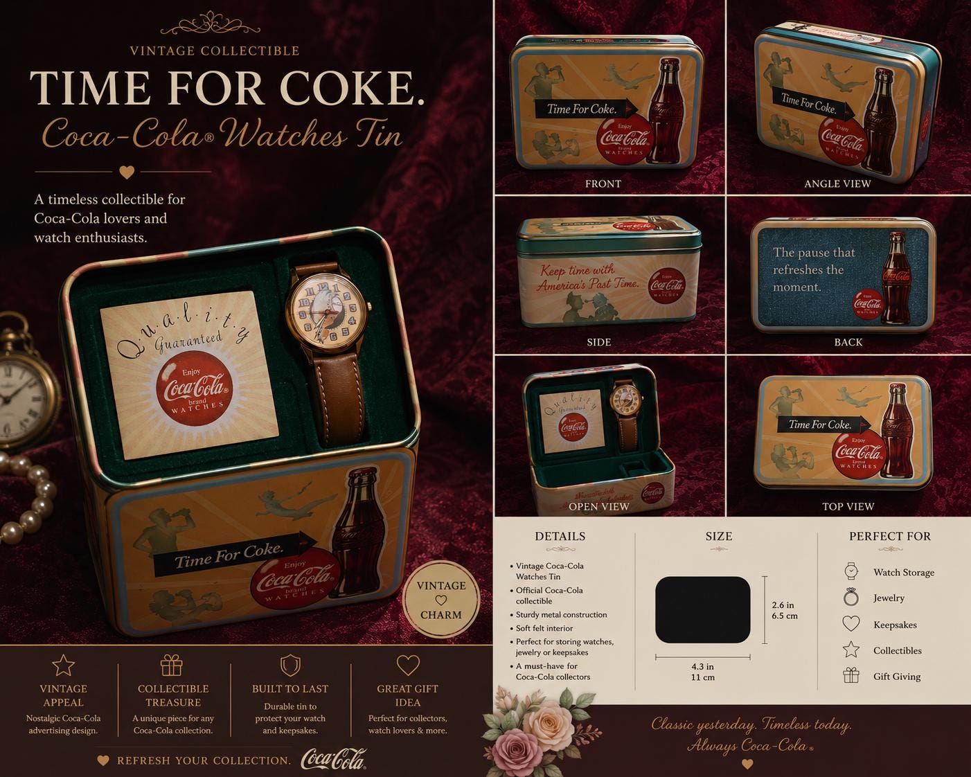 Vintage Coca Cola Watch - Etsy