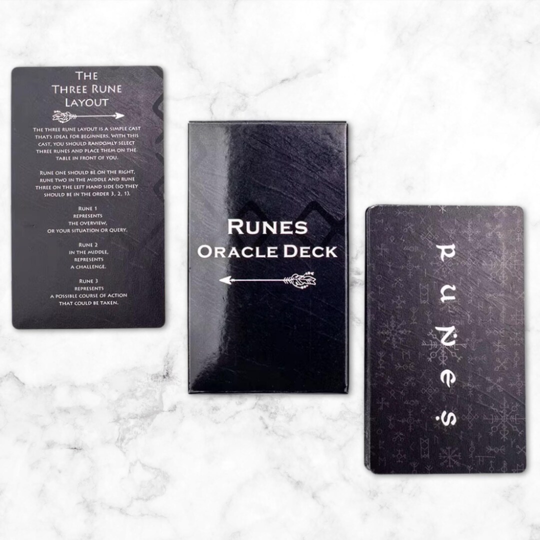 Protection Oracle Cards Celtic Runes Oracle Deck – 26 Mystic Rune Cards for Divination, Nordic ...