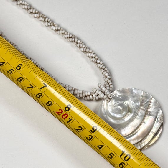 Handcrafted Statement Real Seashells Pendant Neck… - image 8