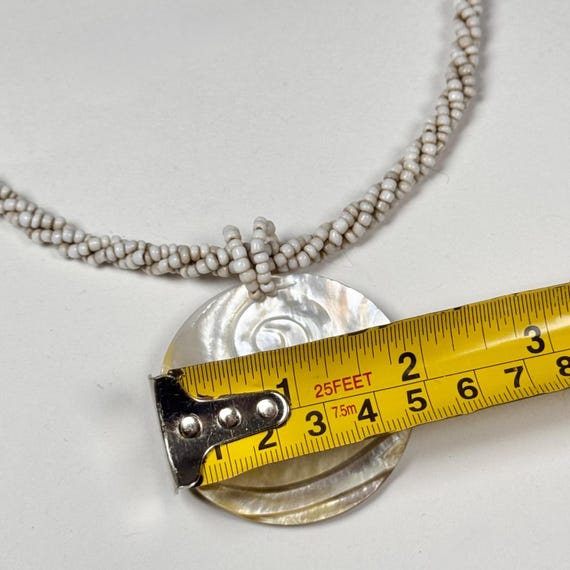 Handcrafted Statement Real Seashells Pendant Neck… - image 9