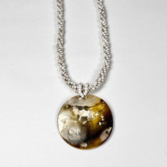 Handcrafted Statement Real Seashells Pendant Neck… - image 7