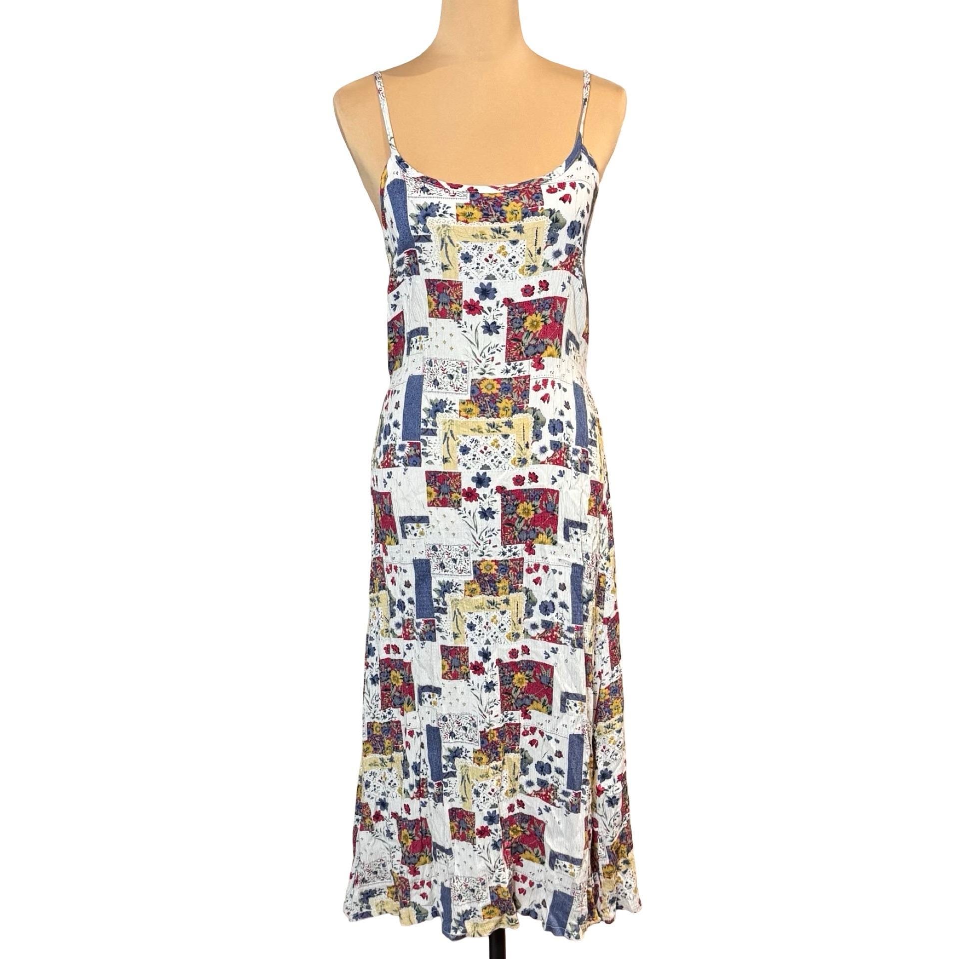 90s brown dress 90s floral spaghetti strap mini dress