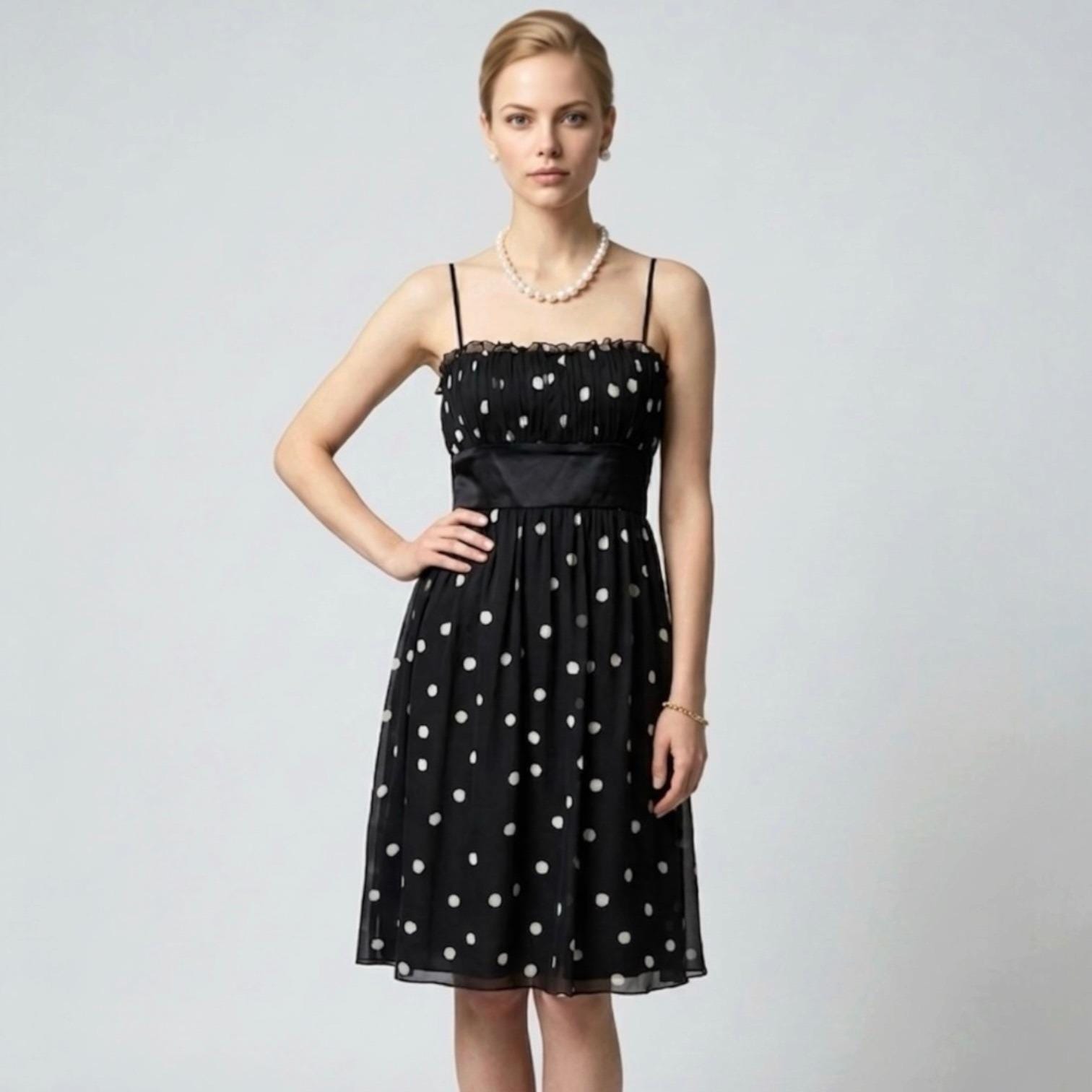 nine west dress black and white Size:US 4 / UK 8/ EU 34 winter fashion Black Organic Linen Summer
