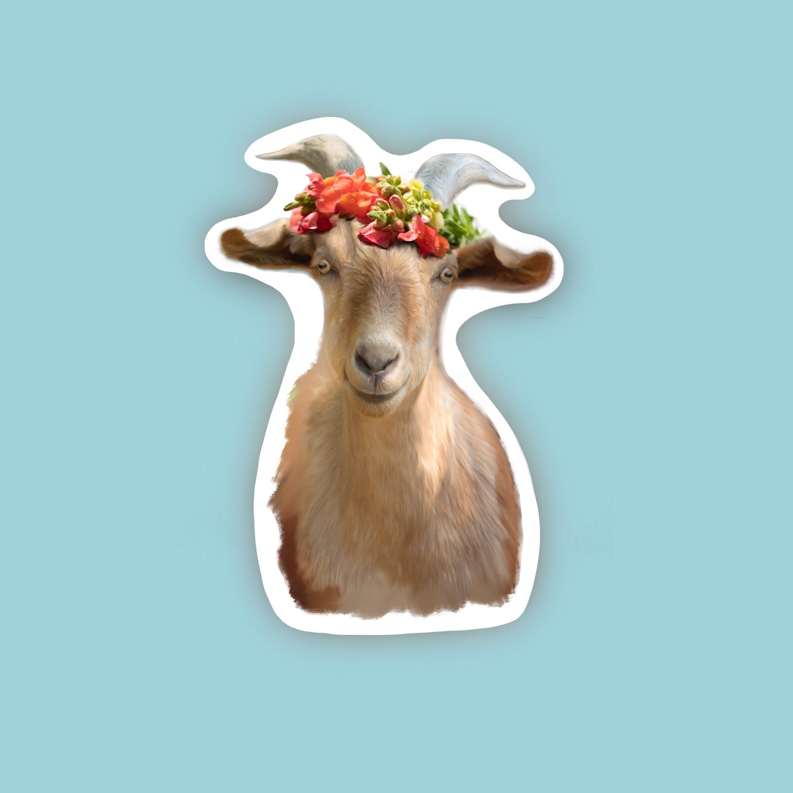 Goat Decal Goat Sticker Laptop Sticker goat gifts Animal Etsy