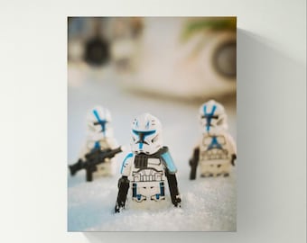 Lienzo decorativo de Lego Clone para pared / Obra de arte de Star Wars / Obra de arte para sala de cine / Lienzo para sala de juegos / Obra de arte lista para colgar