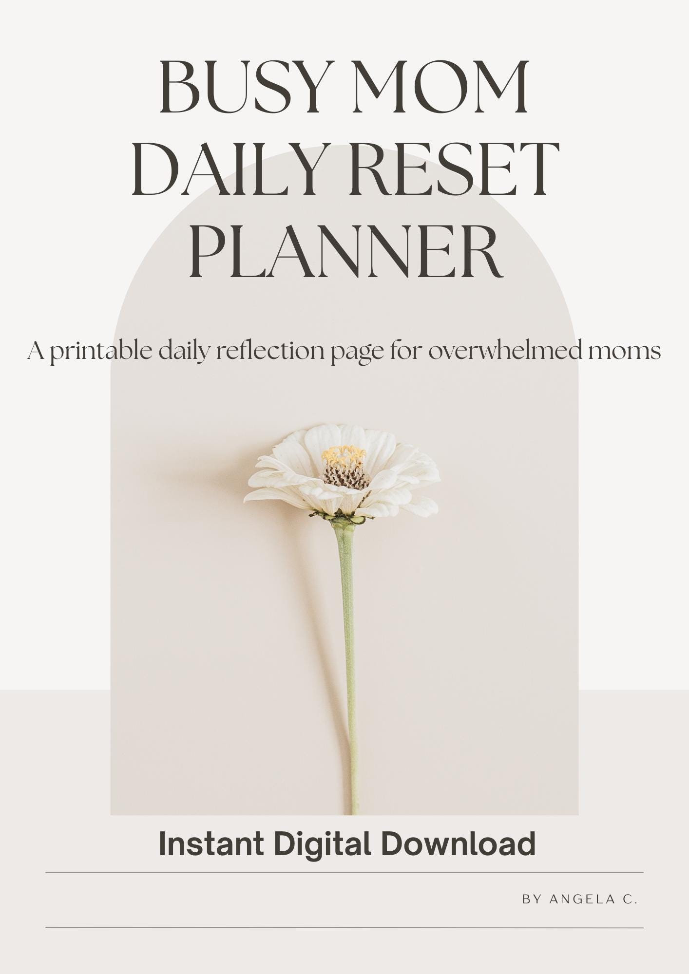 Self Care Planner for Moms | Busy Mom Daily Reset Planner | Printable ...