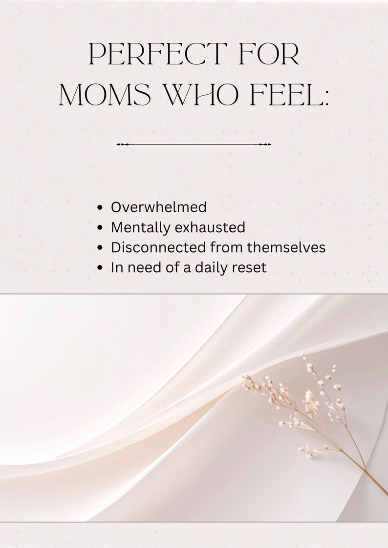 Self Care Planner for Moms | Busy Mom Daily Reset Planner | Printable ...