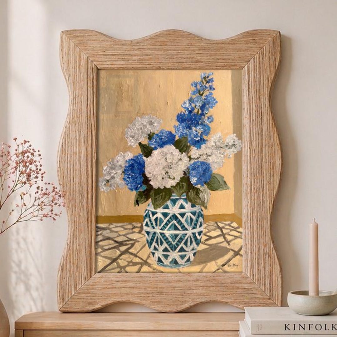 Floral Wall Art Print | Wildflower Bouquet in Vase No. 5, Fine Art ...
