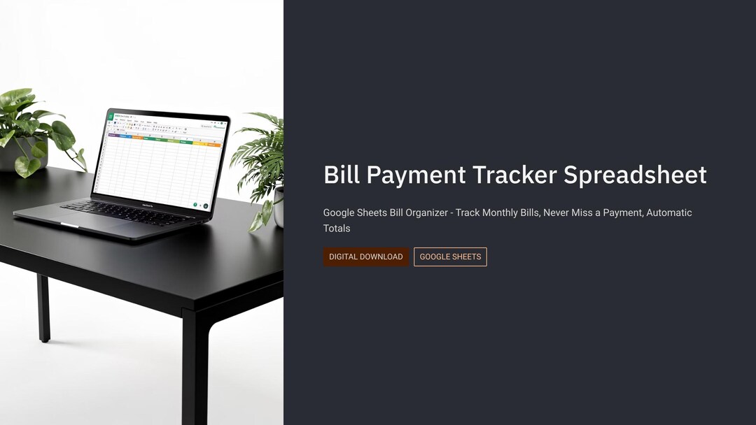 Bill Payment Tracker Spreadsheet | Google Sheets Monthly Organizer ...