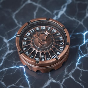 Antika mekaniska roterande D20-tärningar i koppar, steampunk-fidgetspinner, bordsspelstillbehör
