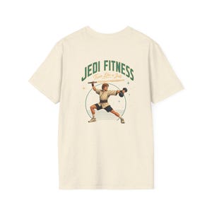 Vintage Lightsaber Training Jedi Fitness T-Shirt | Workout Tee image 9