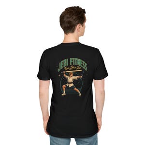 Vintage Lightsaber Training Jedi Fitness T-Shirt | Workout Tee image 20