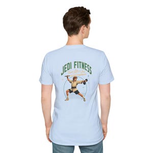 Vintage Lightsaber Training Jedi Fitness T-Shirt | Workout Tee image 19