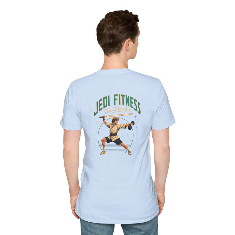 Vintage Lightsaber Training Jedi Fitness T-Shirt | Workout Tee image 19