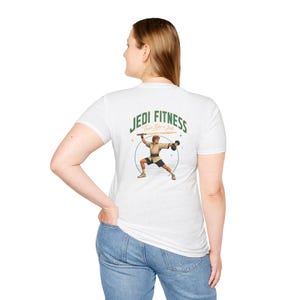 Vintage Lightsaber Training Jedi Fitness T-Shirt | Workout Tee image 1