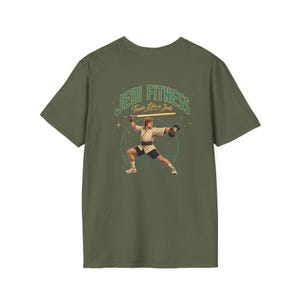 Vintage Lightsaber Training Jedi Fitness T-Shirt | Workout Tee image 11