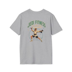 Vintage Lightsaber Training Jedi Fitness T-Shirt | Workout Tee image 7