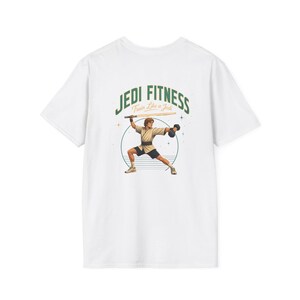 Vintage Lightsaber Training Jedi Fitness T-Shirt | Workout Tee image 3