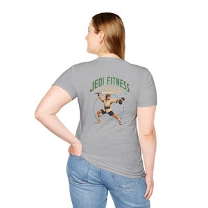 Vintage Lightsaber Training Jedi Fitness T-Shirt | Workout Tee image 16