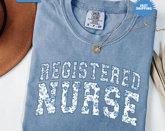 Registered Nurse Shirt, RN Shirt, Gift for Nursing Grad, Comfort Colors Registered Nurse Tshirt, Retro RN Tshirt, Nurse Graduation Gift