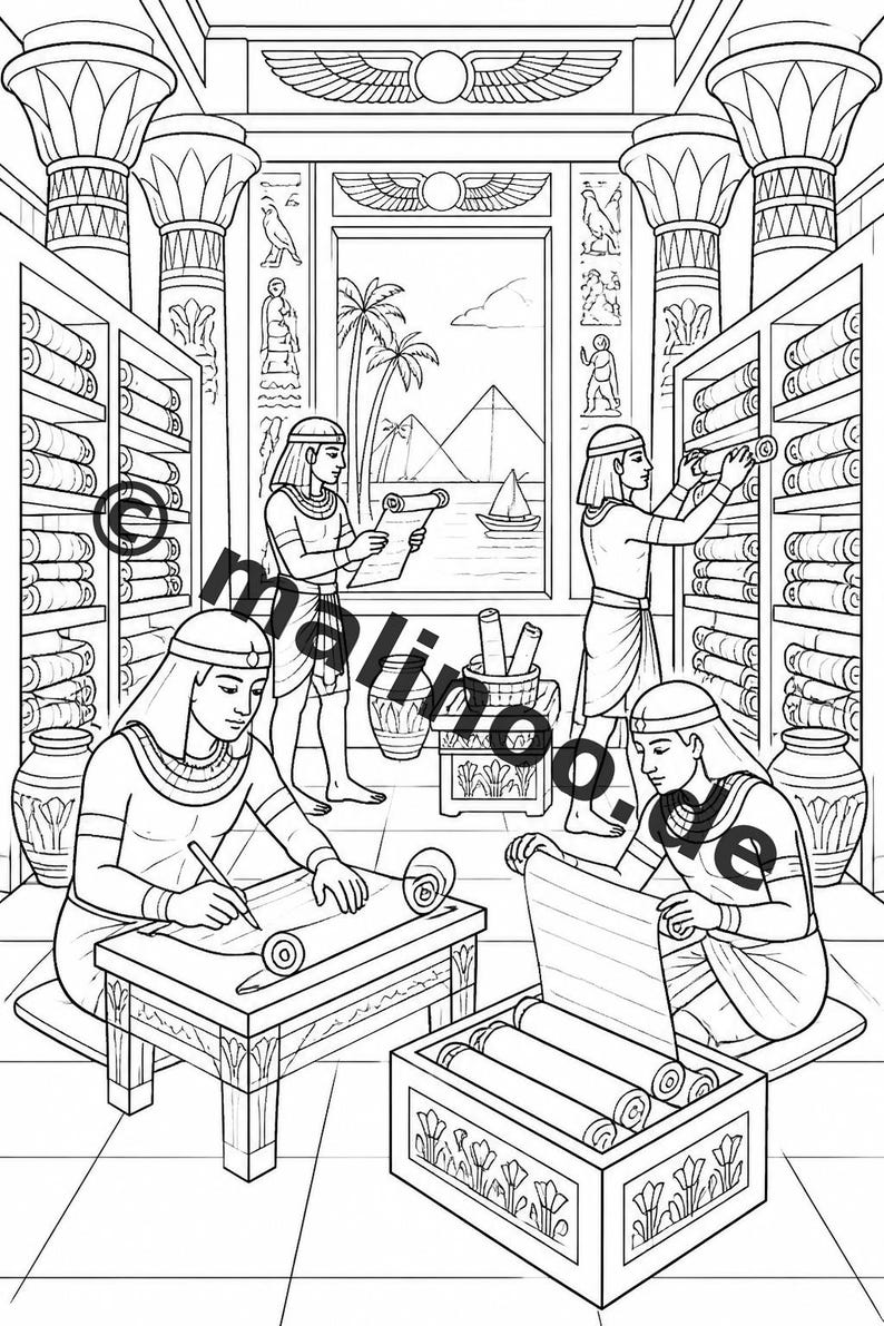 Egypt Coloring Book PDF Download digital – 20 coloring pages for children – Book 02 Edition 1 (DIN-A4) image 10
