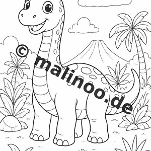 20 Baby Dinosaur Colors for Ages 8 and Up – Gift for Grandchildren, Godchildren, Nieces and Nephews – Printable Coloring Book (PDF) E4/B1 image 9