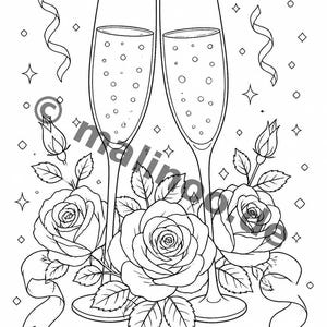 Livre de coloriage créatif sur le thème du mariage pour enfants – Idée cadeau pour petits-enfants et filleuls – 20 pages à colorier (PDF) E1/B5 image 4