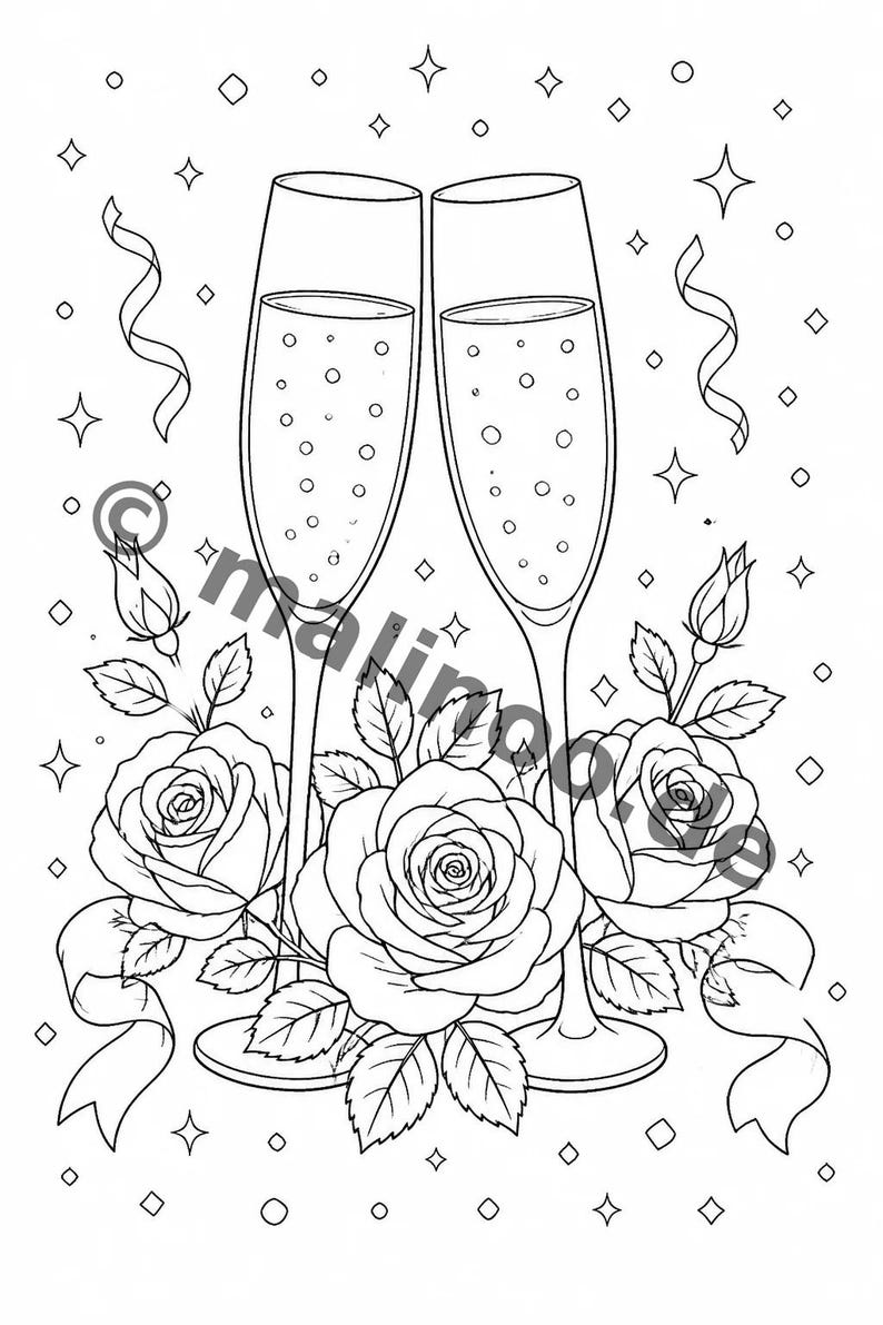 Livre de coloriage créatif sur le thème du mariage pour enfants – Idée cadeau pour petits-enfants et filleuls – 20 pages à colorier (PDF) E1/B5 image 4
