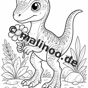 20 Baby Dinosaur Colors for Ages 8 and Up – Gift for Grandchildren, Godchildren, Nieces and Nephews – Printable Coloring Book (PDF) E4/B1 image 11