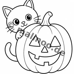 Halloween coloring pages for children – a quiet activity for rainy days at home – 100 coloring pages (PDF) E1 image 6