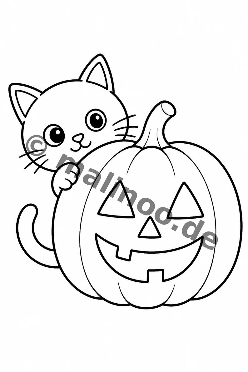 Halloween coloring pages for children – a quiet activity for rainy days at home – 100 coloring pages (PDF) E1 image 6