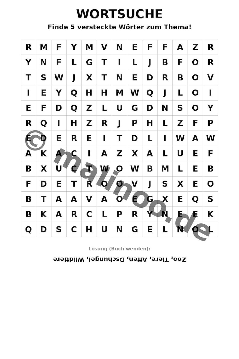 Werkbladen met apenthema voor kinderen vanaf 8 jaar – Direct te downloaden als PDF – Lastminute cadeau – 100 pagina's E1 afbeelding 11