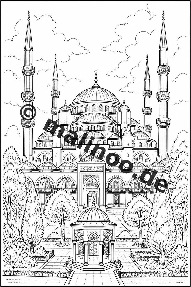 Europa Malbuch Kinder – 20 Ausmalbilder – PDF Download E1/B3 (DIN-A4) – Mitgebsel, Geschenk, Kindergeburtstag, Gastgeschenk Bild 9