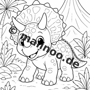 20 Baby Dinosaur Colors for Ages 8 and Up – Gift for Grandchildren, Godchildren, Nieces and Nephews – Printable Coloring Book (PDF) E4/B1 image 6
