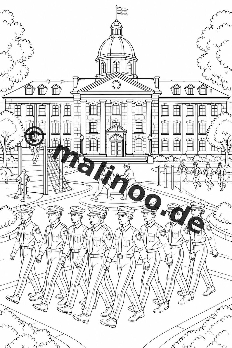 Police Coloring Book PDF Download digital – 20 coloring pages for children – Book 01 Edition 1 (DIN-A4) image 16